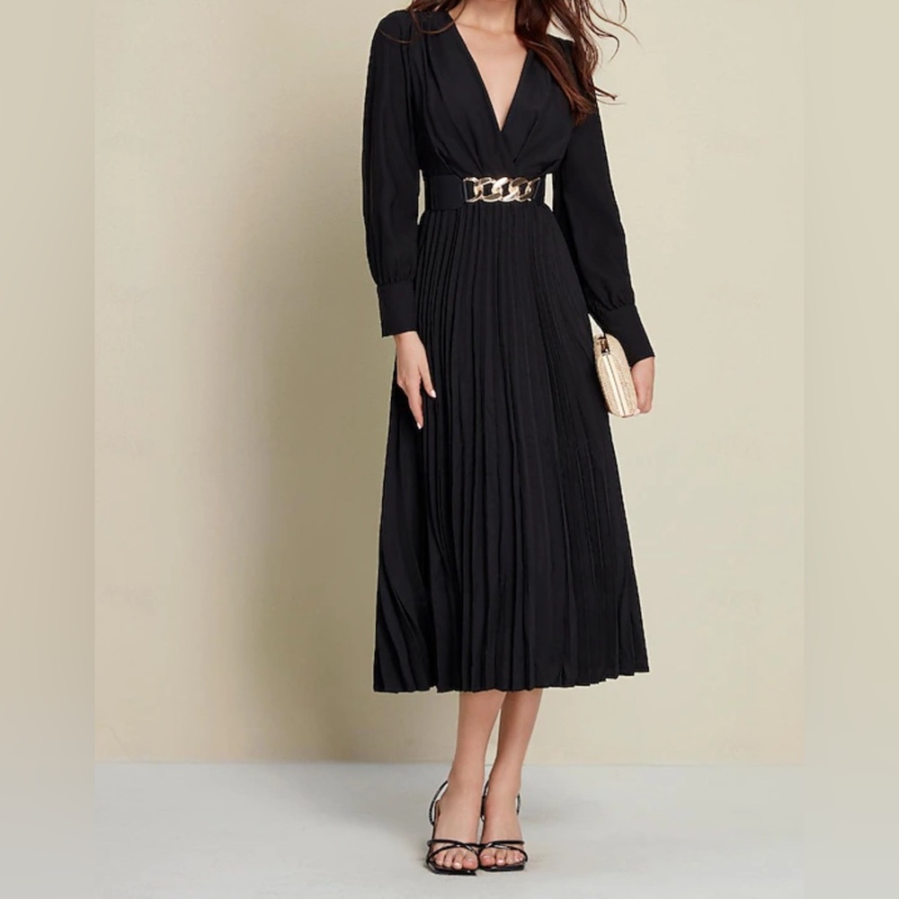 Adore Me Black Long Sleeve Dress